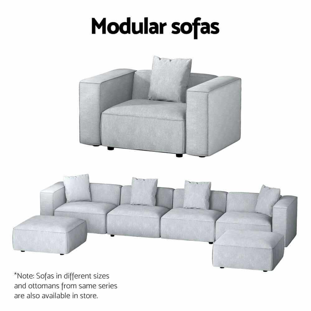 Alvin Modular 2 Seater Sofa - Grey