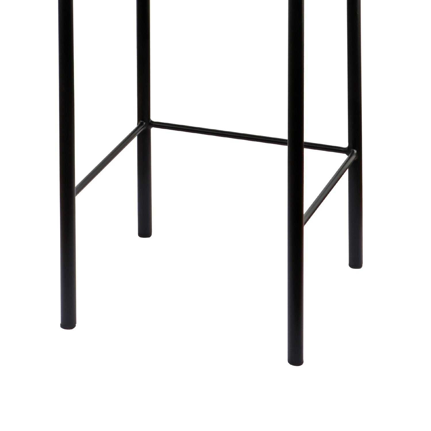 Sarantino Cedric Iron Frame Bar Stool W/ High-density Foam In Black An