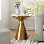 Golden Halo Metal Side Table