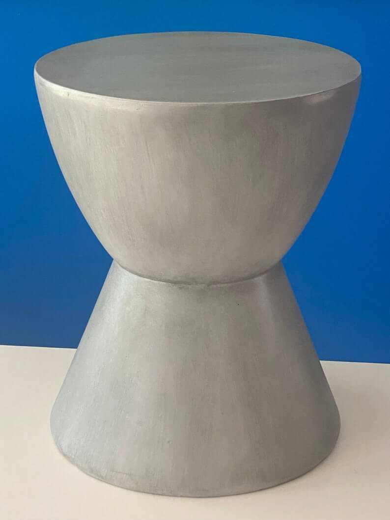 Hourglass Design Grey Side table