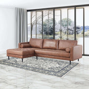 Chelsea 2 Seater Dark Brown Chaise Sofa LHF