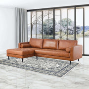 Chelsea Two Seater Chaise Sofa Couch LHF - Light Brown