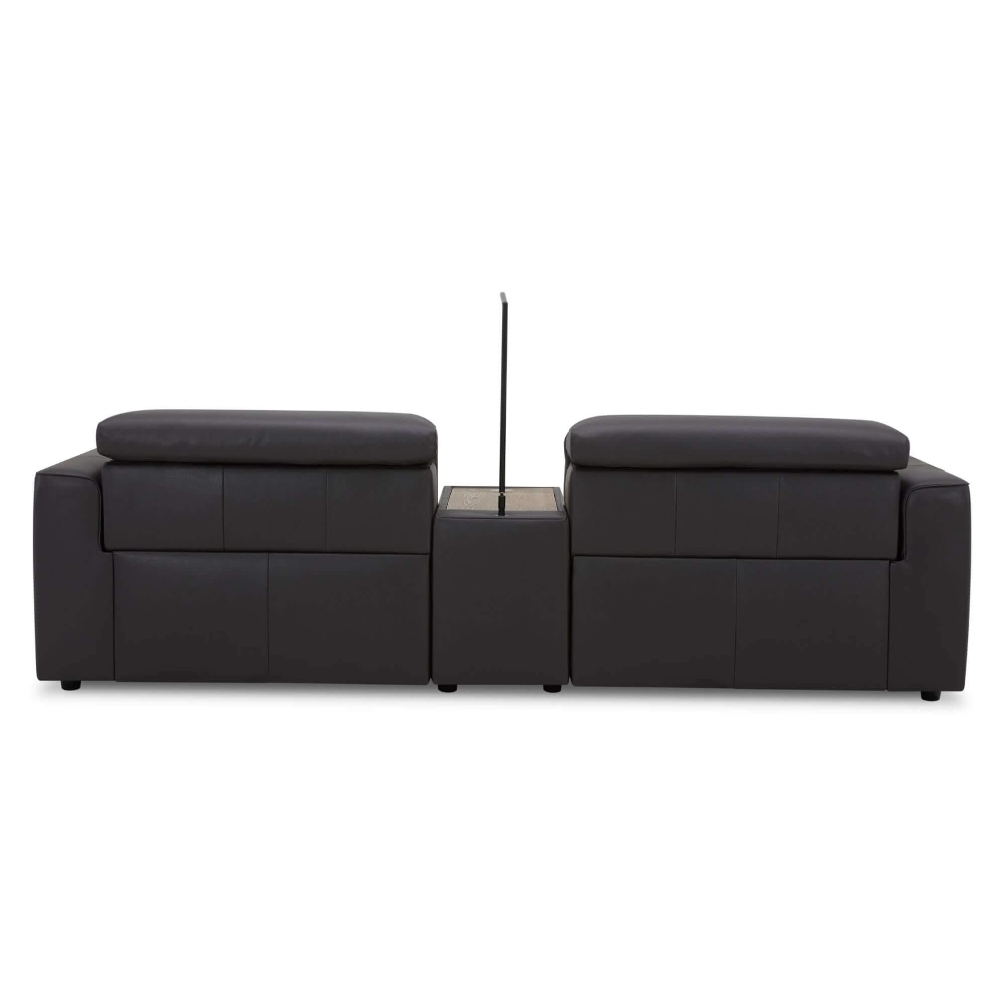 Hallie Electric Powered Genuine Leather 2 Seater Recliner Sofa - Graph