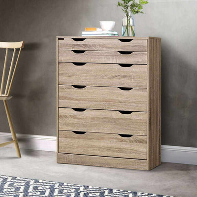 MYLA Modern 6 Chest of Drawers - Oak
