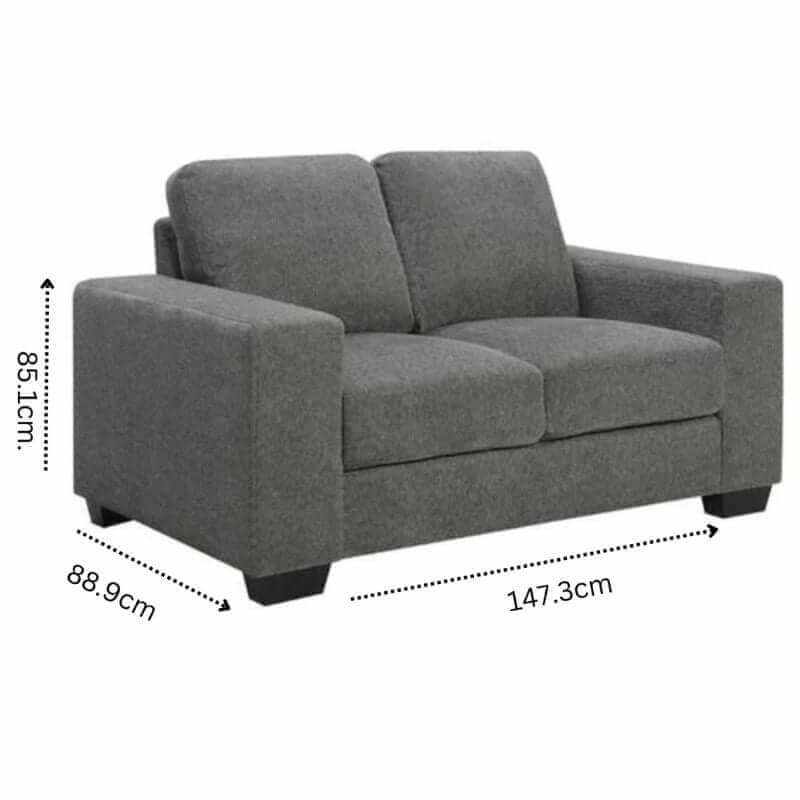 Brooks Two Seater Sofa Elephant Grey