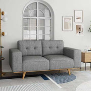Fabric Upholstery 2 Seater Sofa Grey Colour
