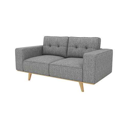 Fabric Upholstery 2 Seater Sofa Grey Colour