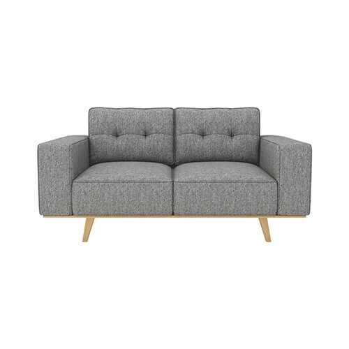 Fabric Upholstery 2 Seater Sofa Grey Colour