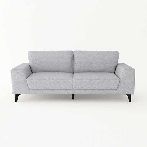 Hopper 2 Seater Grey Sofa for Living Room With Black Legs