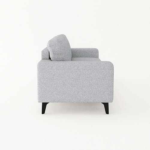 Hopper 2 Seater Grey Sofa for Living Room With Black Legs