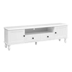 Kubi White Entertainment Center Unit 160cm