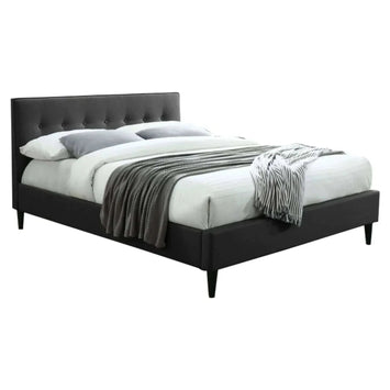 Buttercup Fabric Upholstered Double Bed Frame - Grey