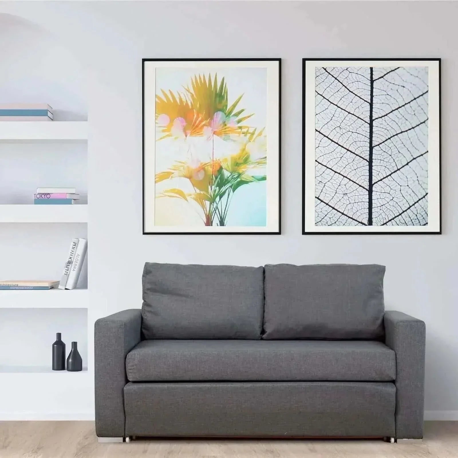 Selena 2 in 1 Sofa Couch 2 Seater - Charcoal