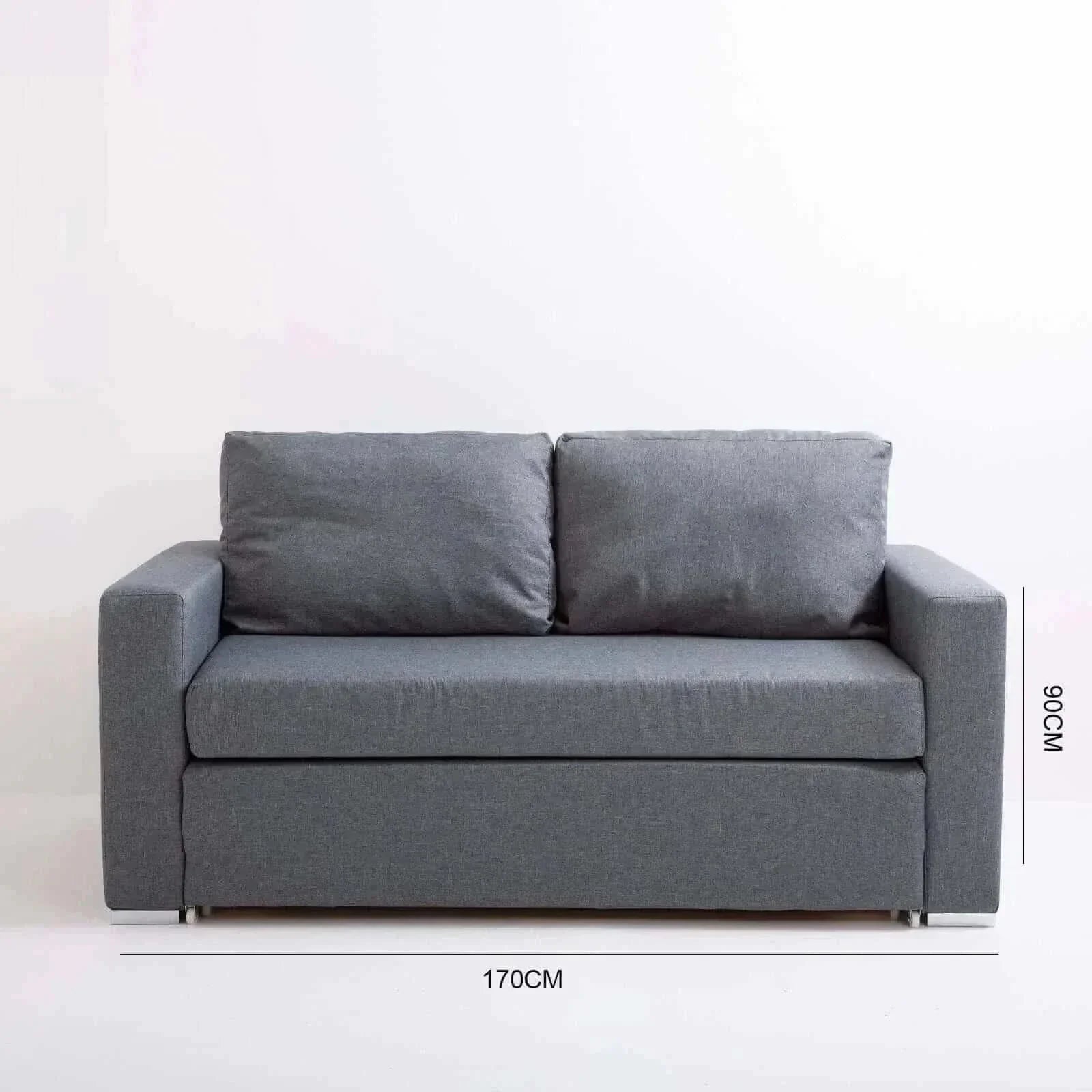 Selena 2 in 1 Sofa Couch 2 Seater - Charcoal