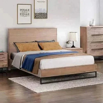 Hannah Solid Wood King Bed Frame With Headboard