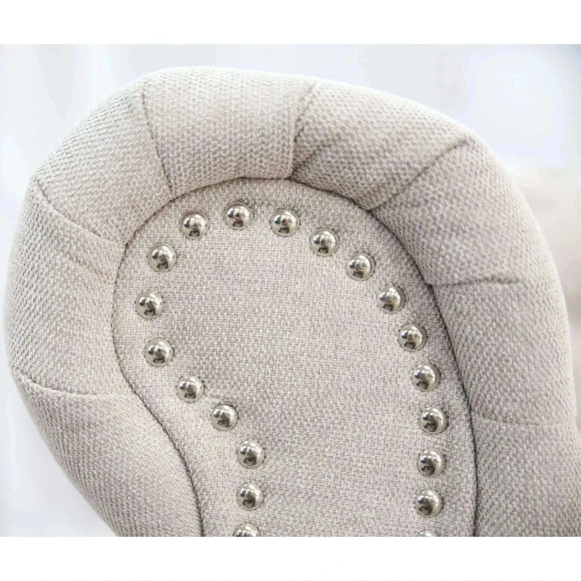 Mellowly Fabric Upholstered Chesterfield 2 Seater Sofa Couch - Beige