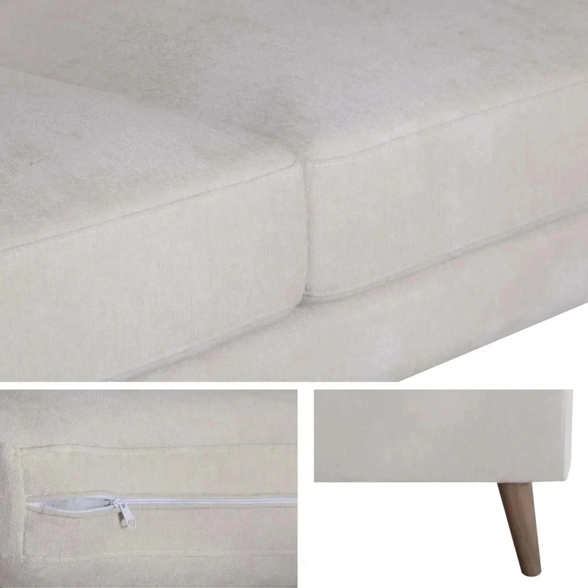 Nooa 2 Seater Sofa Upholstered Couch - Stone