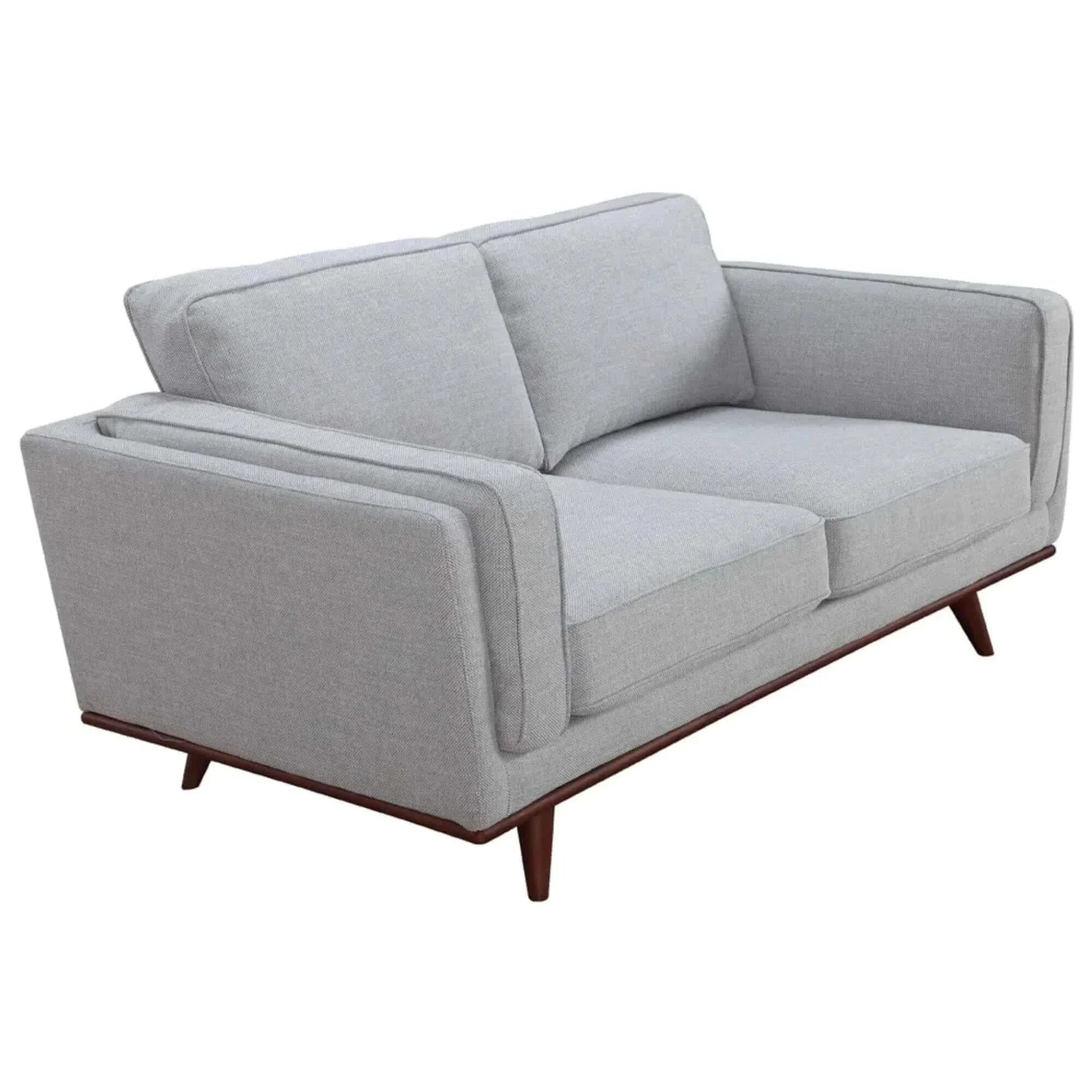 Petalsoft Upholstered 2 Seater Sofa Fabric Lounge Couch - Grey