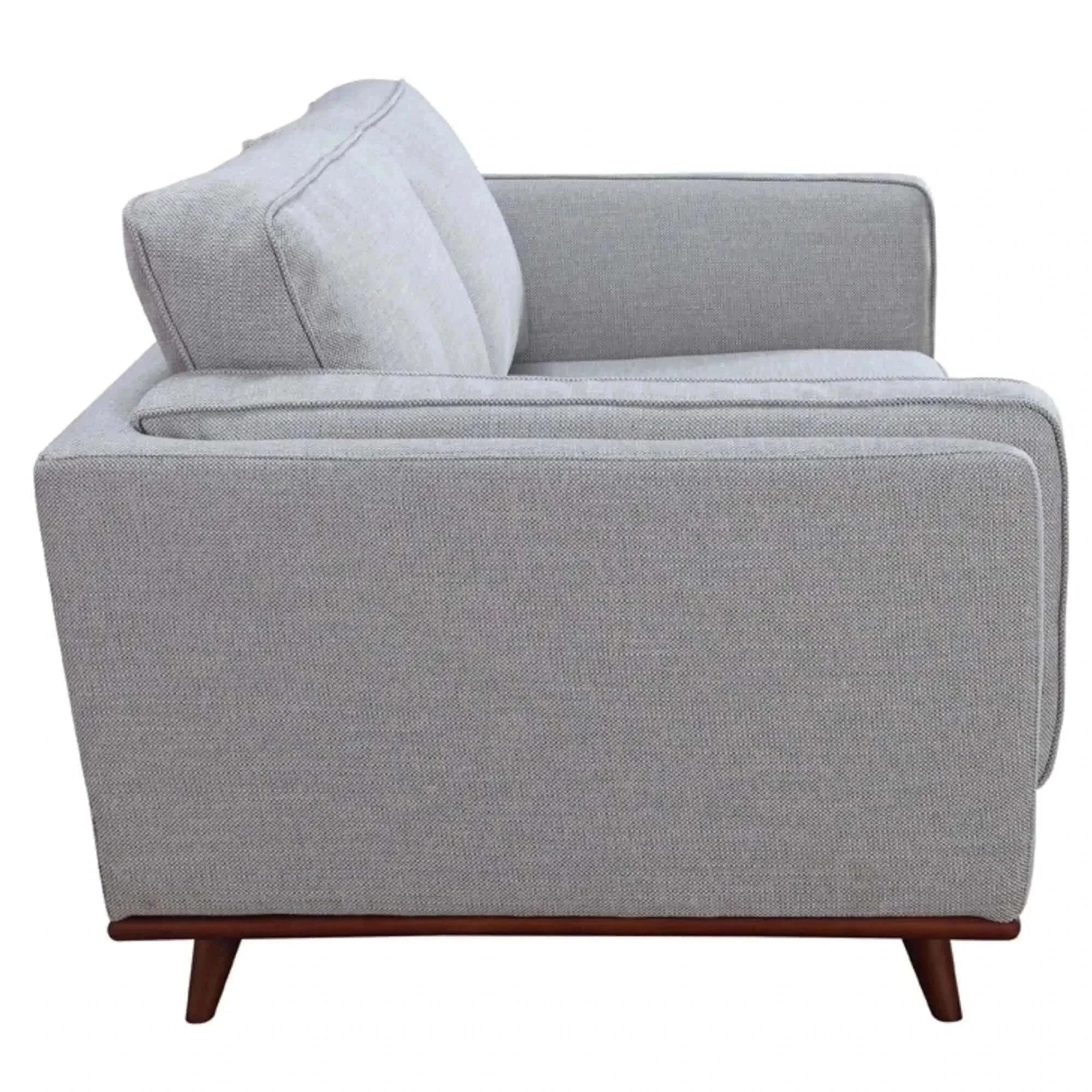 Petalsoft Upholstered 2 Seater Sofa Fabric Lounge Couch - Grey