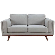 Petalsoft Upholstered 2 Seater Sofa Fabric Lounge Couch - Grey