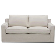 Plushy Upholstered 2 Seater Sofa Fabric Couch - Stone