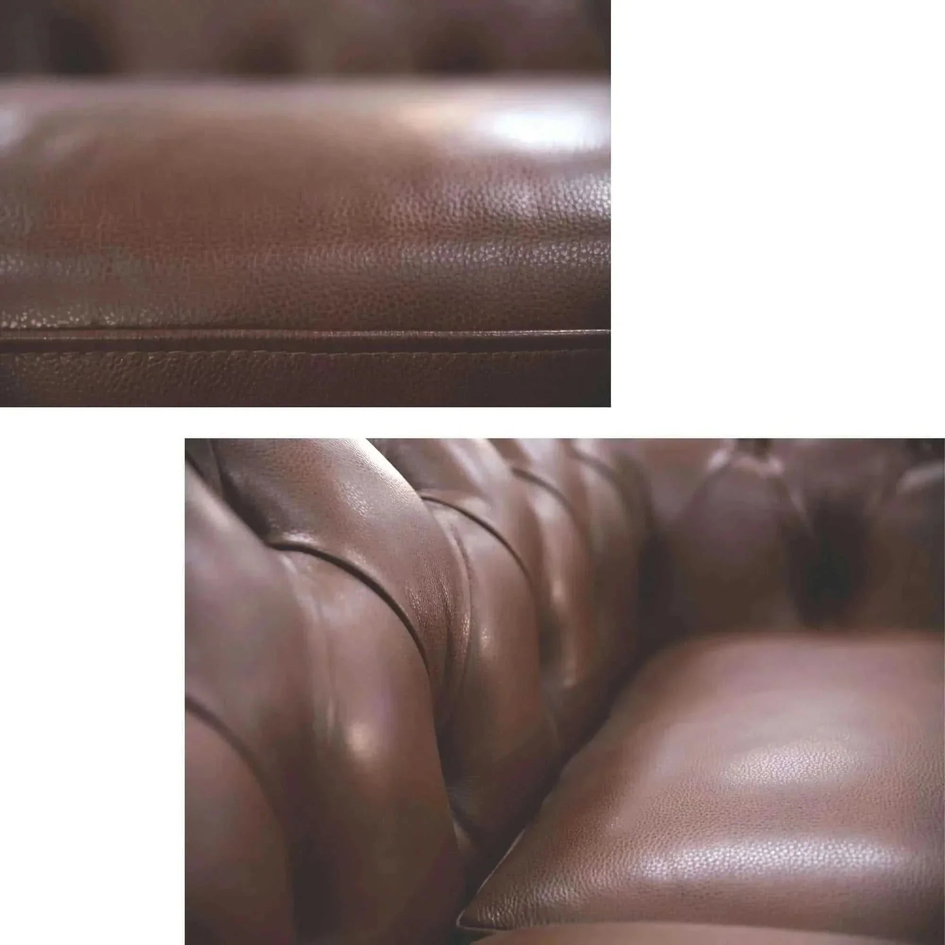 Sonny 2.5 Seater Genuine Leather Chesterfield Sofa Couch - Butterscotc