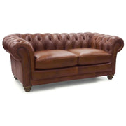 Sonny 2.5 Seater Genuine Leather Chesterfield Sofa Couch - Butterscotc